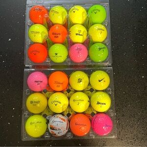 Colored Golf Balls (24) Mixed Name Brands Set (2) dozen
